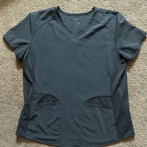 Scrubstar Charcoal Short Sleeve V-Neck Top